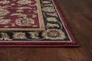 9' X 13' Red and Black Area Rug
