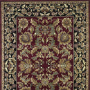 8' X 11' Red Black Machine Woven Floral Traditional Indoor Area Rug