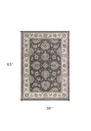 8' Grey Or Ivory Polypropylene Runner Rug
