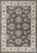 8' Grey Or Ivory Polypropylene Runner Rug