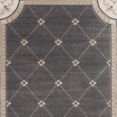 3' X 5' Gray and Ivory Trellis Area Rug