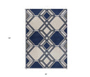 2' X 3' Blue Geometric Area Rug