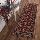 9' X 13' Red and Black Area Rug