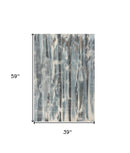 7' X 10'  Polypropylene Teal Area Rug