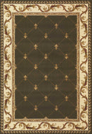 2' X 3' Green and Ivory Trellis Area Rug