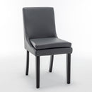 Modern Dining Chairs Set of 2, Upholstered Kitchen & Dining Room Chairs with Solid Wood Legs,Tufted Linen Fabric Chairs for Living Room, Restaurant