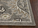 5' X 8' Grey Medallion Uv Treated Area Rug