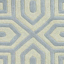 8' Grey Hand Tufted Geometric Indoor Runner Rug