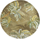 4' X 6' Moss Green Hand Tufted Palm Trees Indoor Area Rug
