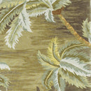 4' X 6' Moss Green Hand Tufted Palm Trees Indoor Area Rug