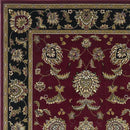 9' X 13' Red and Black Area Rug