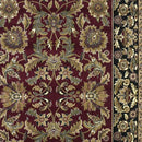 8' X 11' Red Black Machine Woven Floral Traditional Indoor Area Rug
