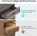 Grey 9-Drawer SolidWood Dresser For Bedroom Storage
