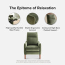 Arthur Olive Green Velvet Recliner Chair With 3 Positions