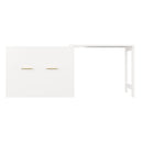 Twin Size Murphy Cabinet Bed with Adjustable Position Desk, Murphy Chest Dresser Bed with Foldable Cushion for Guest Room,Small Space, White
