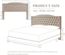 Luxury Linen Upholstered King Headboard with Easy Assembly