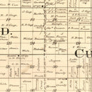 Vintage Map of Jefferson County, Nebraska 1889