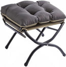 15 Inch Foldable Foot Stool Ottoman Charcoal Gray Washable
