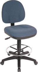 Pneumatic Adjustable Multi Task Stool Blue Ergonomic Back