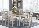 Dining Room Chair Set Of 2 Whitewash Finish Upholstered