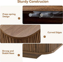 64 Inch Walnut Contemporary Buffet Sideboard Cabinet