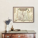 Vintage Map of Pennsylvania 1687