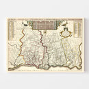 Vintage Map of Pennsylvania 1687