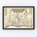 Vintage Map of Pennsylvania 1687