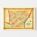Vintage Map of Arkansas 1854