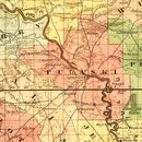 Vintage Map of Arkansas 1854
