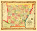 Vintage Map of Arkansas 1854