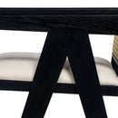27' Height, Cream Grey Woven Cane Plastic Backrest Bar Stool - Foam-Padded Fabric Seat & Durable Rubberwood Frame
