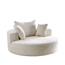 55''L Chenille Foam Single Swivel Chair, Fluffy Modern Sleeper, 360 Degree Swivel Chair for Living Room, Bedroom, Lounge and Projection Room