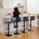 Teal Bar Stools Set Of 3 Adjustable Height 24 To 32 Inches