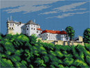 Needlepoint canvas for halfstitch without yarn  The Lupca Castle 3583J