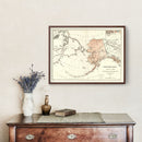 Vintage Map of Alaska 1867