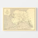 Vintage Map of Alaska 1909
