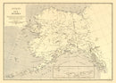 Vintage Map of Alaska 1909