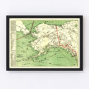 Vintage Map of Alaska 1897