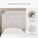 Modern Farmhouse Queen Headboard with Crossbuck Styling