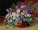 Needlepoint canvas for halfstitch without yarn  after Friedrich Meyer Rubritius - Still Life with Flowers 3589M