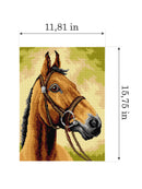 Horse Equestrian Needlepoint Canvas by Orchidea 3593J