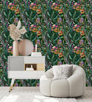 Dark Green Herbal Wallpaper