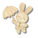 Unfinished Wood Etched Spring Bunny Shape | Paint By Line Crafts | up to 30" DIY