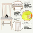 Set Of 2 Tall Mission Dining Chairs Unfinished Parawood