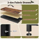 55 Inch Rustic Brown 9-Drawer Entertainment Dresser