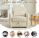 Beige Contemporary Accent Chair With Generous Storage