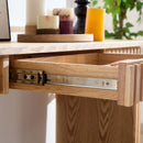59.05'' Modern Console Table With Drawer for Entryway with Unique Vertical Stripe Design for Living Room Hallway Foyer Entrance Study,NATURE