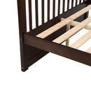 Espresso Wooden Twin Over Full Bunk Bed with Storage Drawers, Ladder, and Safety Guard Rails