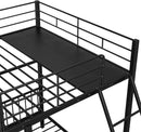 Black Metal Triple Bunk Bed With Drawers Full Over Twin Bunk Beds